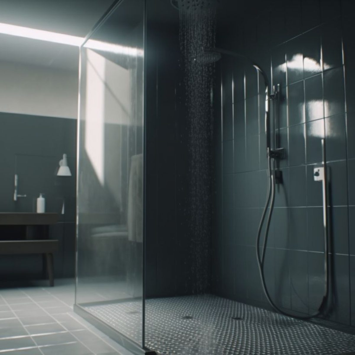 Rénovation salle de bain Vienne – douche italienne moderne et carrelage mural contemporain